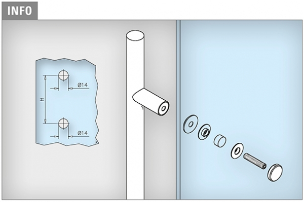 Montage-Set (4 Stück) - 25,4 mm